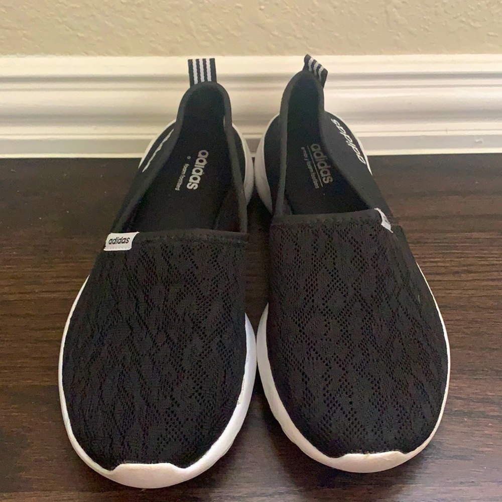 Adidas Lite Racer Slip Ons, Black